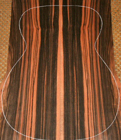 Macassar Ebony Used for Guitar Construction