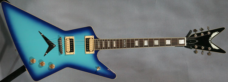 Dean Z Blueburst Explorer Shaped Guitar