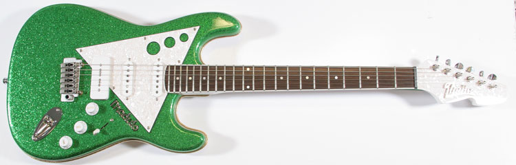 Italia Modulo Green Sparkle Guitar
