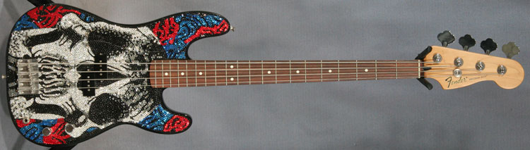 Jeweled Fender Bootsy Collins Themed Bass Guitar