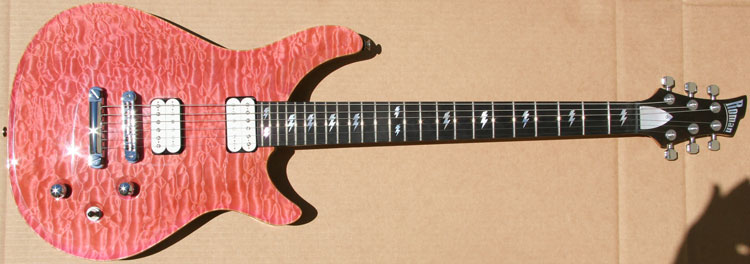 Pink Quilted Maple PRS Style Guitar