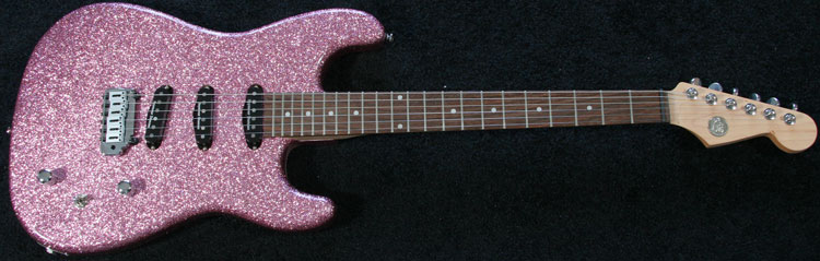 Stratocaster Style Pink Sparkle Guitar